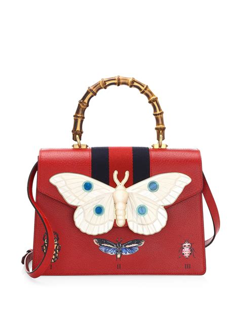 gucci butterfly bag tote small|gucci bag with butterfly buckle.